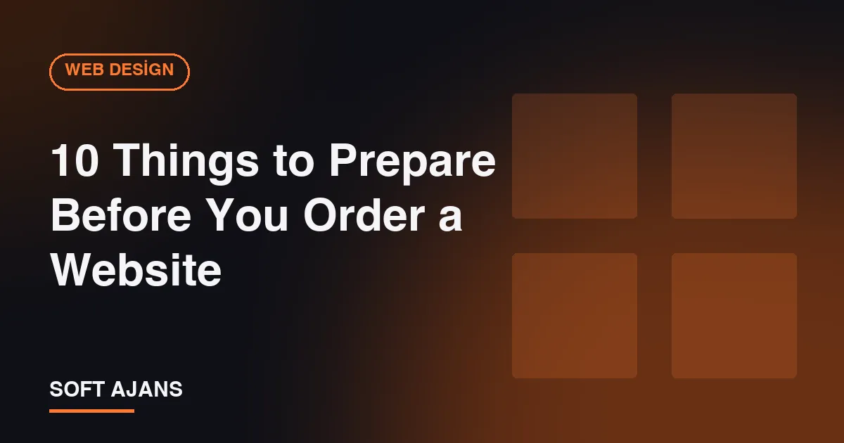 10 Things to Prepare Before You Order a Website