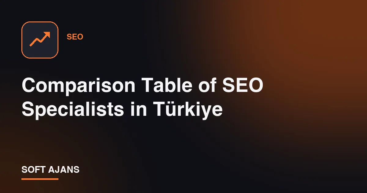 Comparison Table of SEO Specialists in Türkiye