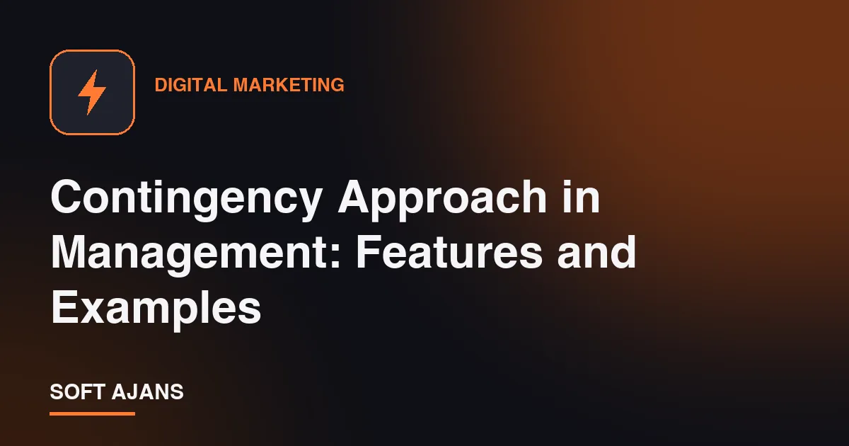 Contingency Approach in Management: Features and Examples