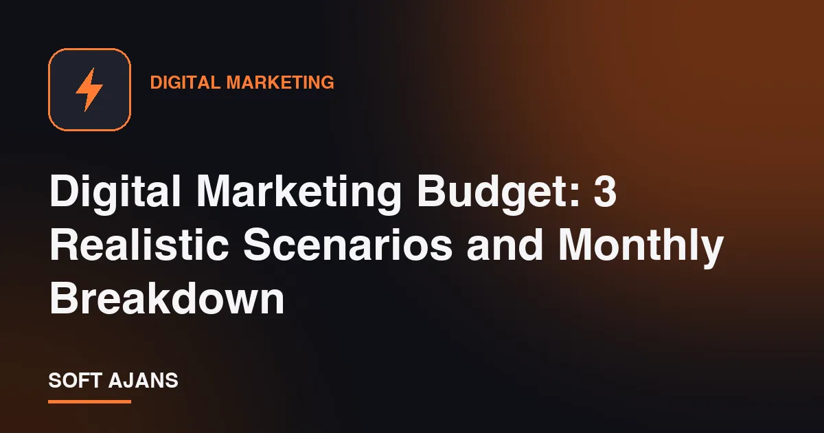 Digital Marketing Budget: 3 Realistic Scenarios and Monthly Breakdown