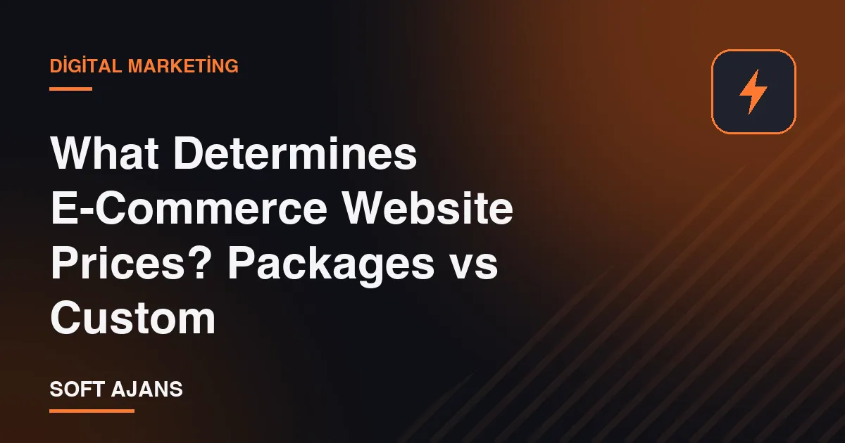 What Determines E-Commerce Website Prices? Packages vs Custom