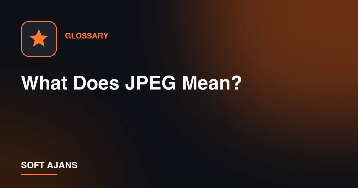 What Does JPEG Mean?