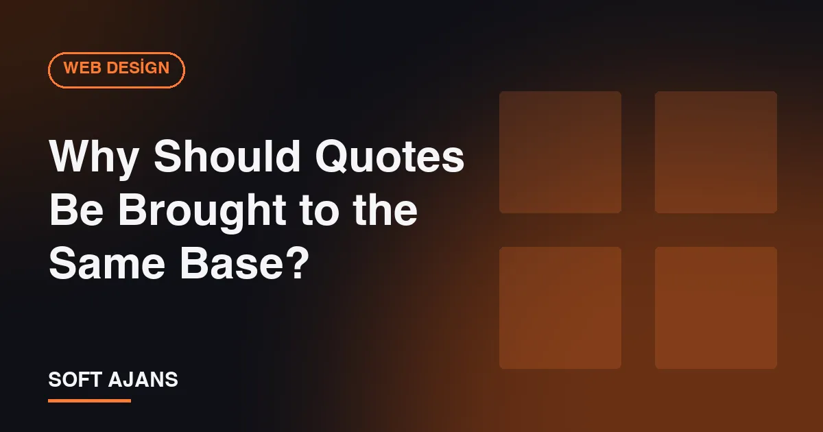 Why Should Quotes Be Brought to the Same Base? Why Should Quotes Be Brought to the Same Base?