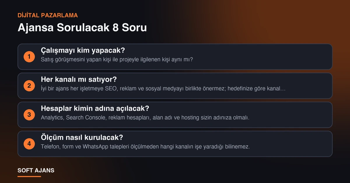 Ajansa Sorulacak 8 Soru