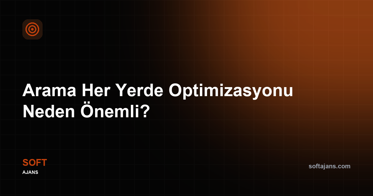 Arama her yerde optimizasyonu nedir