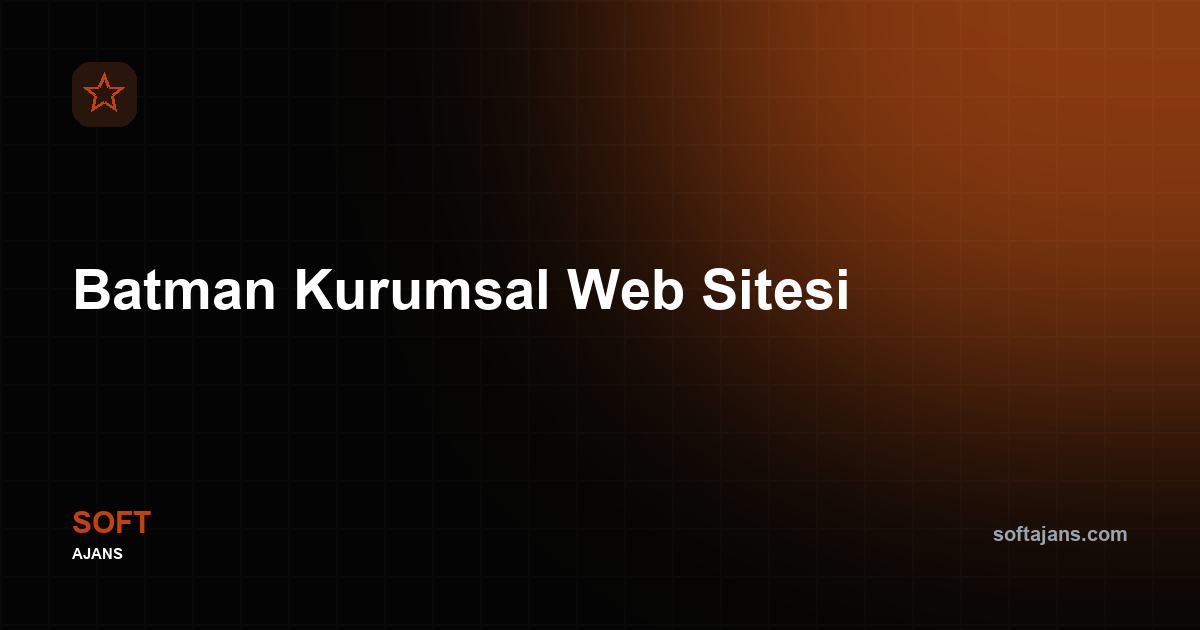 Batman Kurumsal Web Sitesi