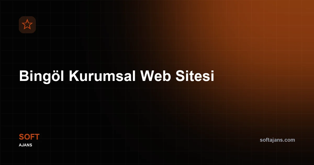 Bingöl Kurumsal Web Sitesi