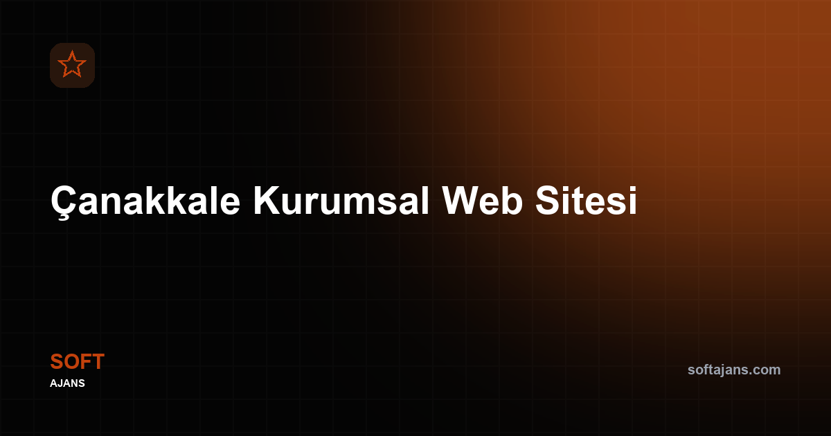 Çanakkale Kurumsal Web Sitesi