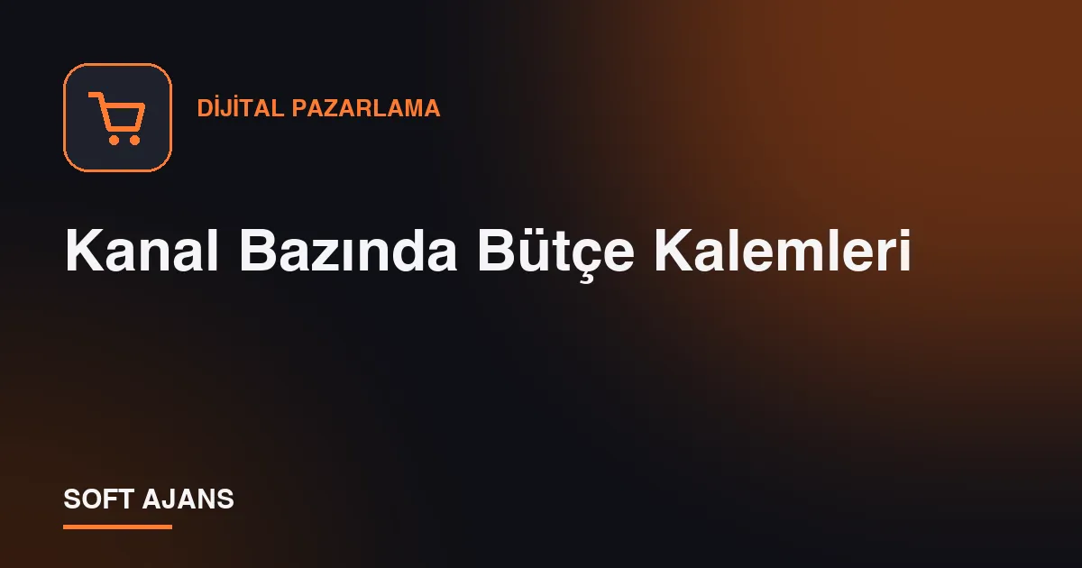 Kanal Bazında Bütçe Kalemleri