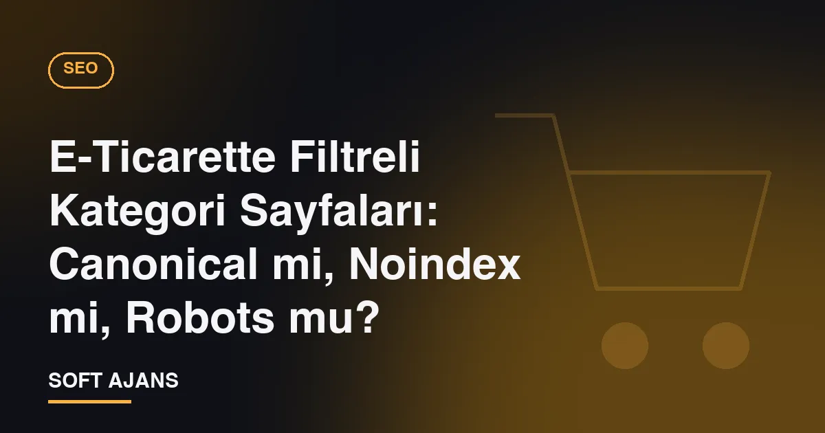 E-Ticarette Filtreli Kategori Sayfaları: Canonical mi, Noindex mi, Robots mu?