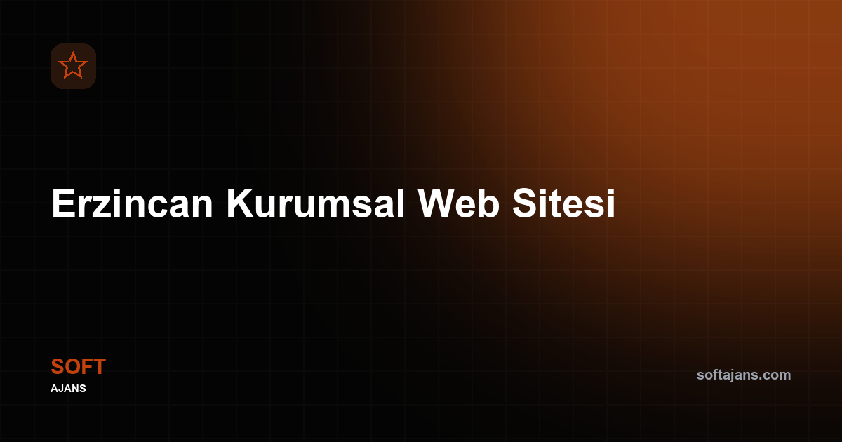Erzincan Kurumsal Web Sitesi