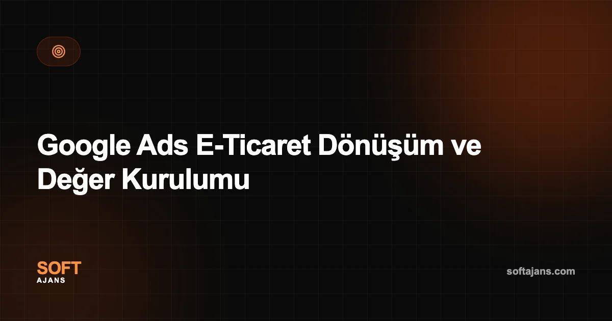 Google Ads E-Ticaret Dönüşüm ve Değer Kurulumu