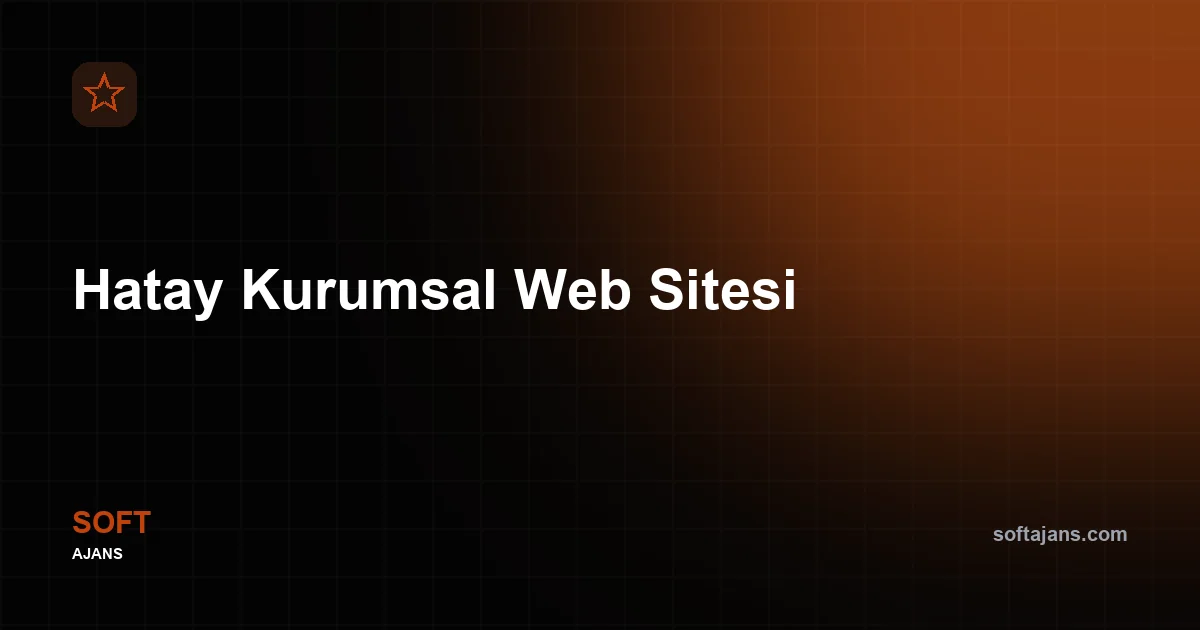 Hatay Kurumsal Web Sitesi