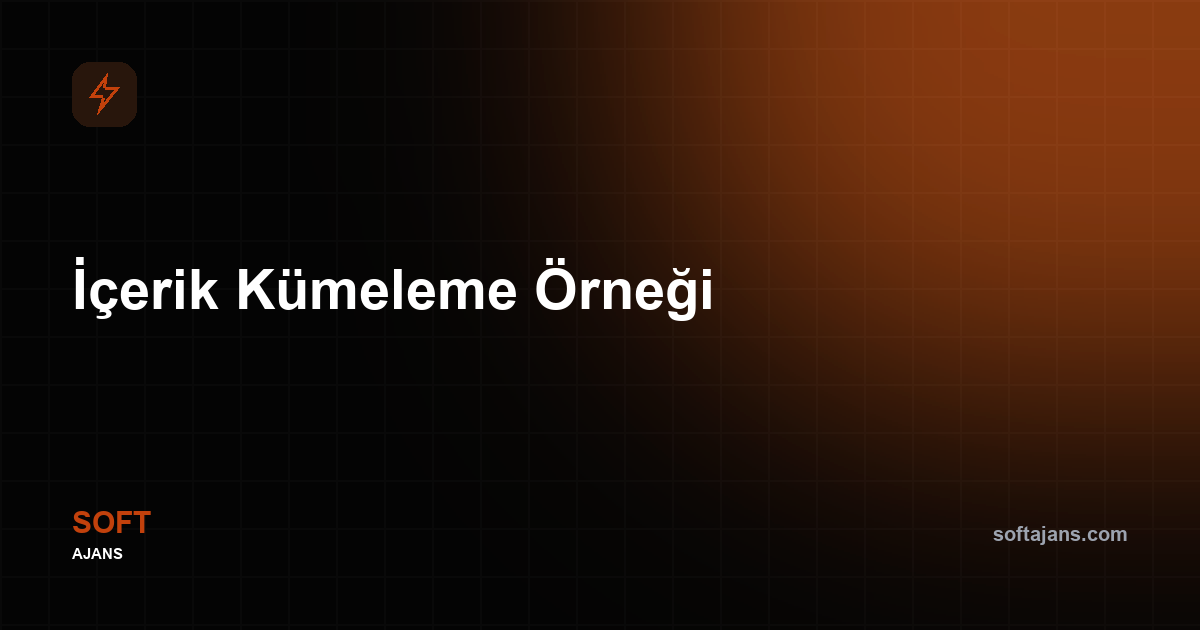 İçerik kümeleme örneği