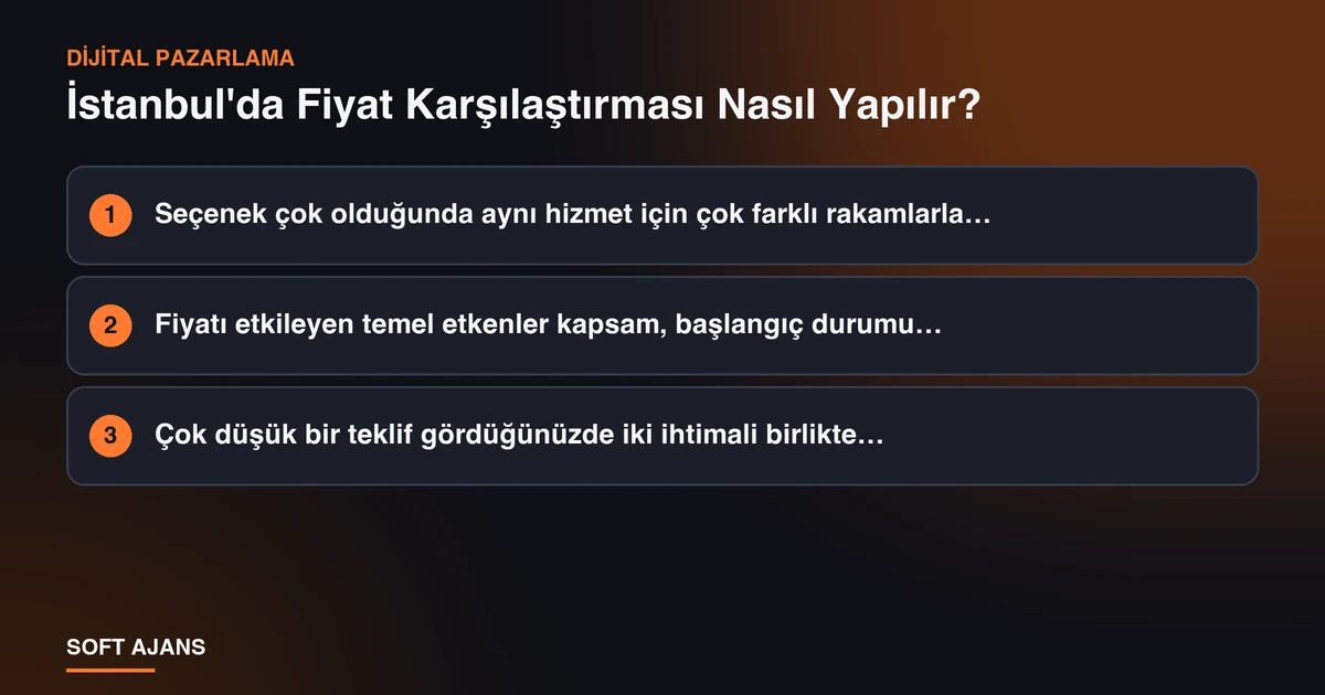 İstanbul'da Fiyat Karşılaştırması Nasıl Yapılır?