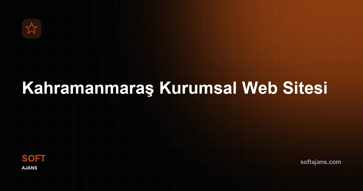Kahramanmaraş Kurumsal Web Sitesi