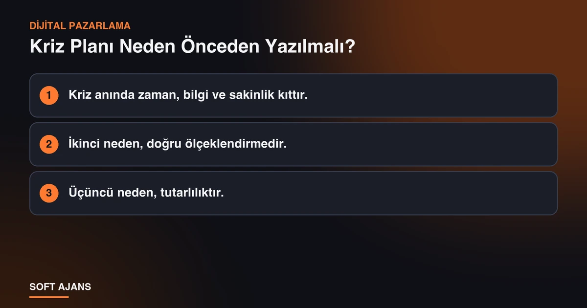 Kriz Planı Neden Önceden Yazılmalı?