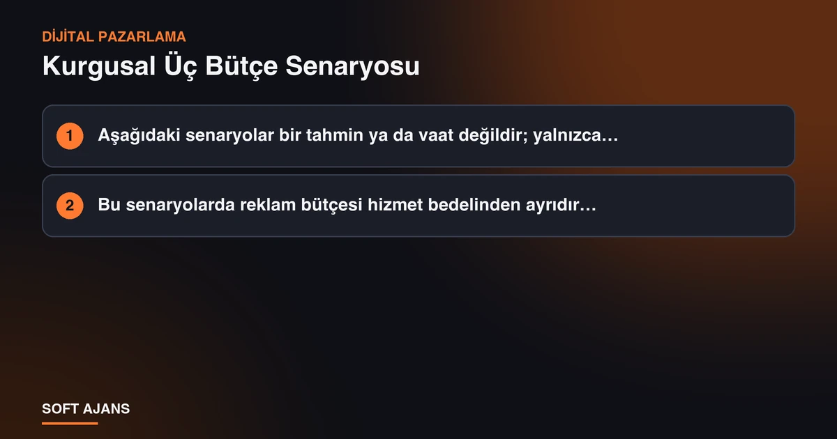 Kurgusal Üç Bütçe Senaryosu