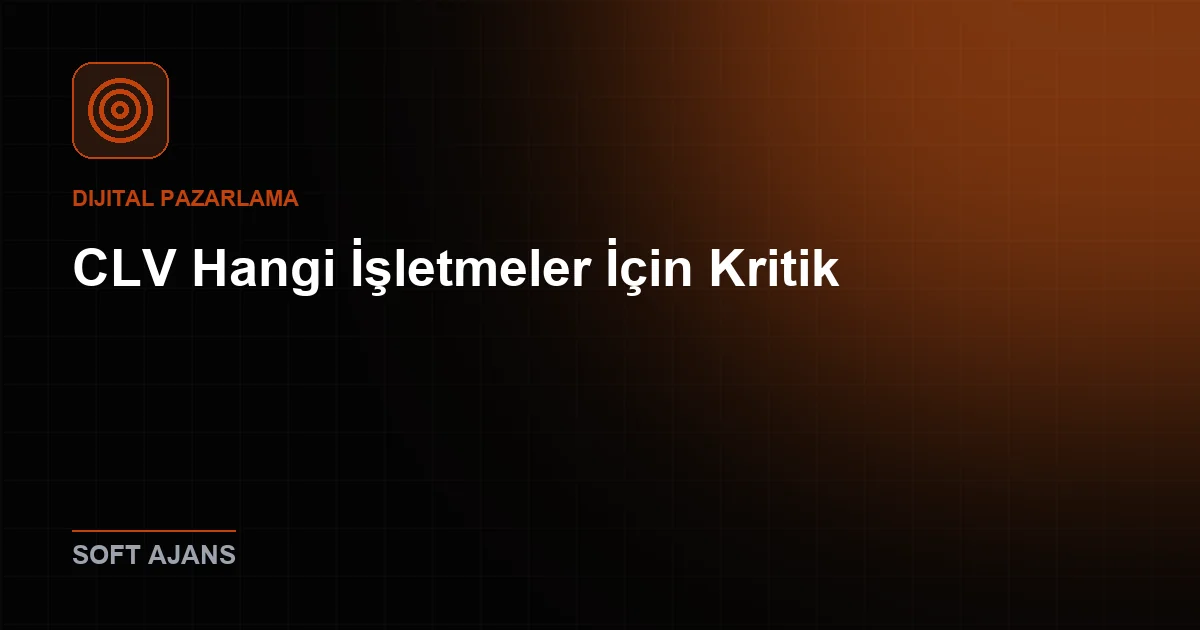 CLV Hangi İşletmeler İçin Kritik?