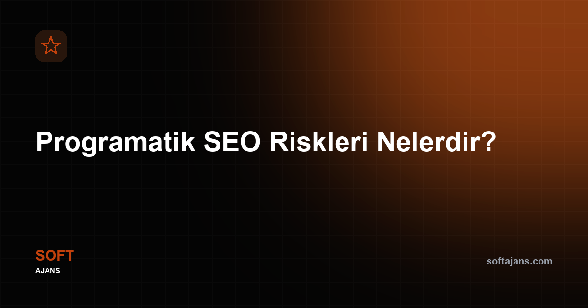 Programatik SEO riskleri