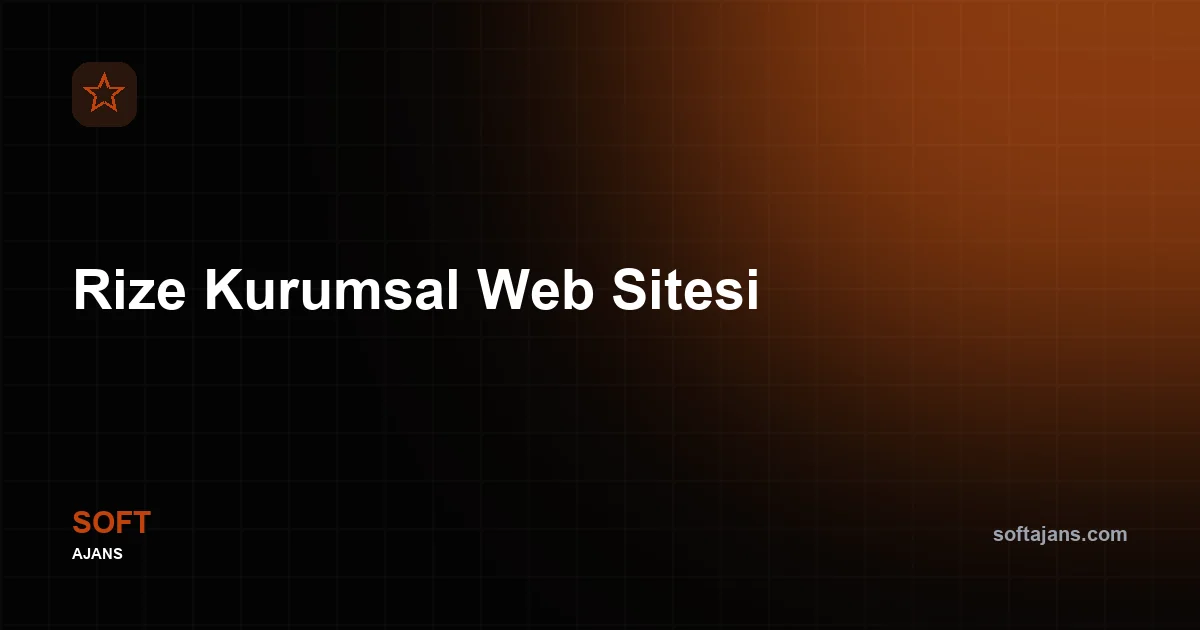 Rize Kurumsal Web Sitesi