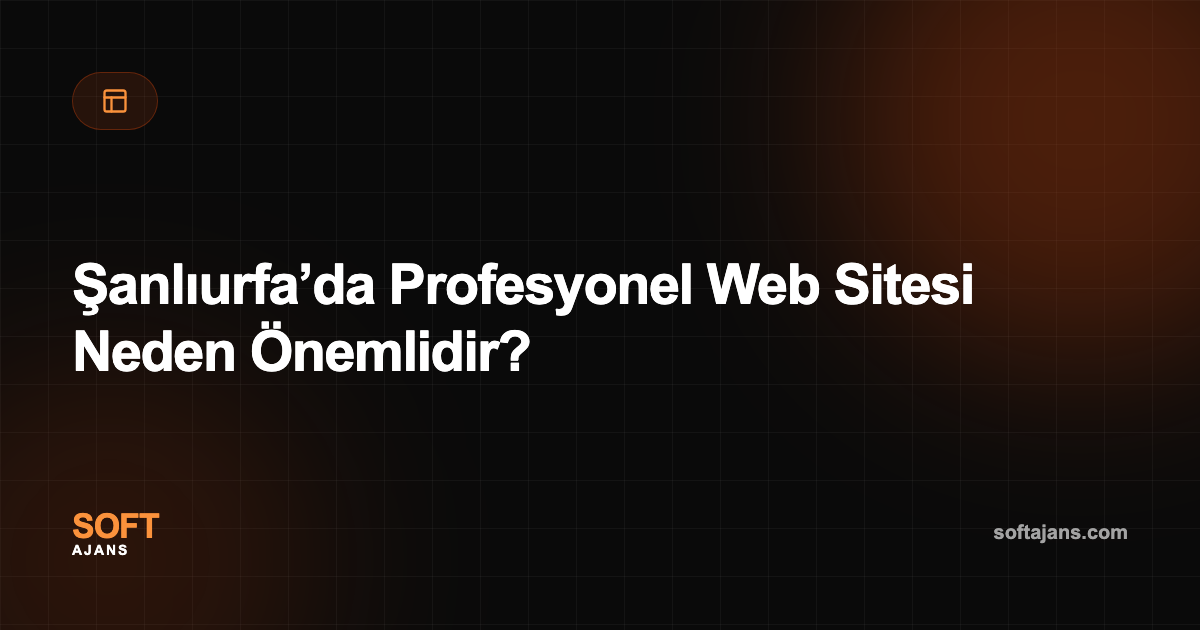 Şanlıurfa’da Profesyonel Web Sitesi Neden Önemlidir?