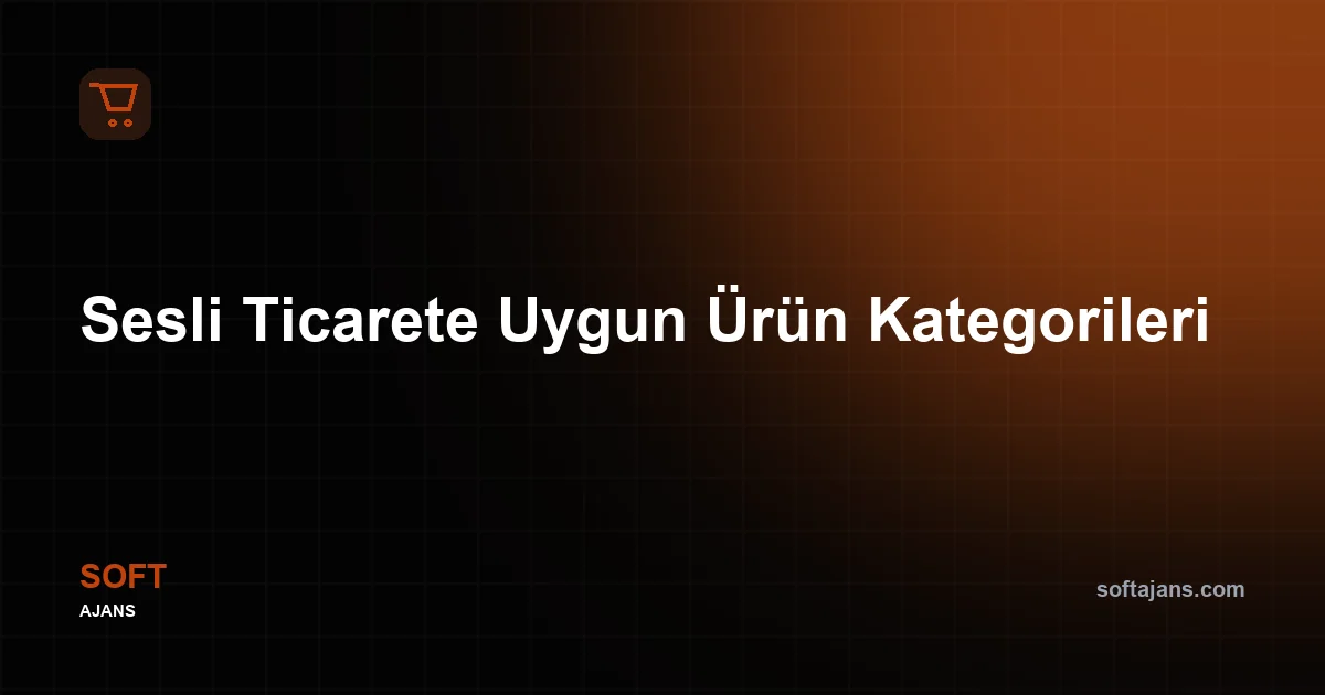 Sesli Ticarete Uygun Ürün Kategorileri