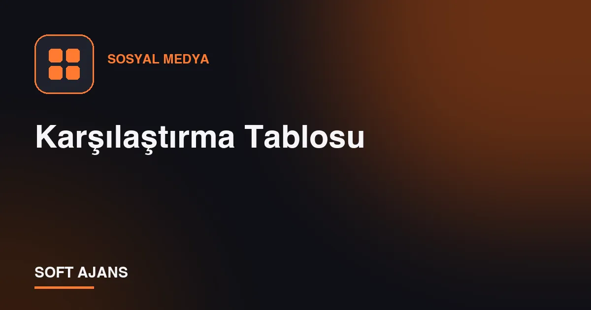 Karşılaştırma Tablosu