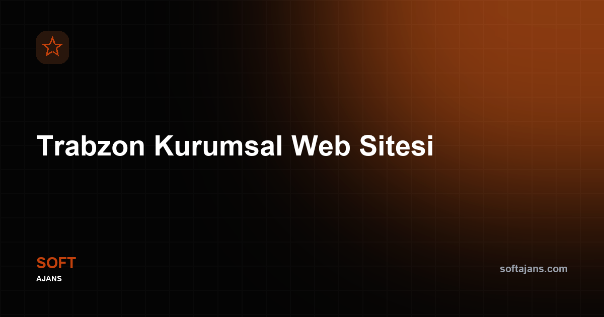 Trabzon Kurumsal Web Sitesi