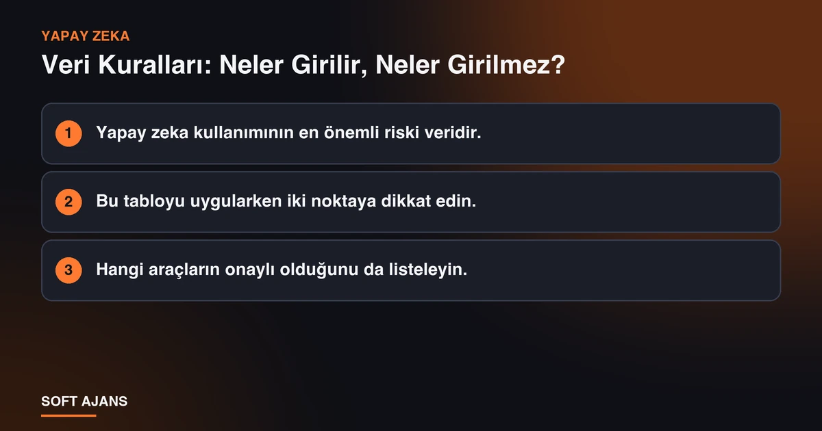 Veri Kuralları: Neler Girilir, Neler Girilmez? Veri Kuralları: Neler Girilir, Neler Girilmez?
