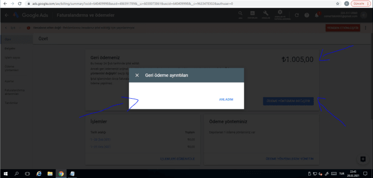 Google Ads Geri Ödeme Talebi Nasıl Yapılır?